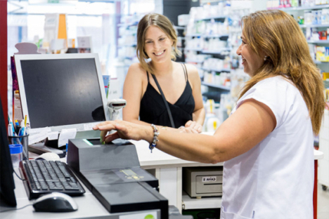 Cajon de control de efectivo en farmacias